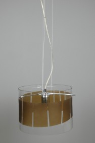 Lampa wisząca AMUNDEBO design szkło z brązowym pasem-2