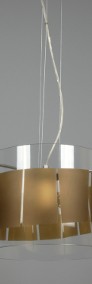 Lampa wisząca AMUNDEBO design szkło z brązowym pasem-3