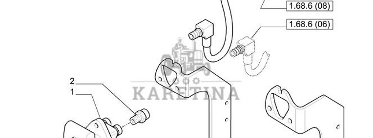 New Holland T6010 T6070 Pol wcisnij-pociagni 87692947-1
