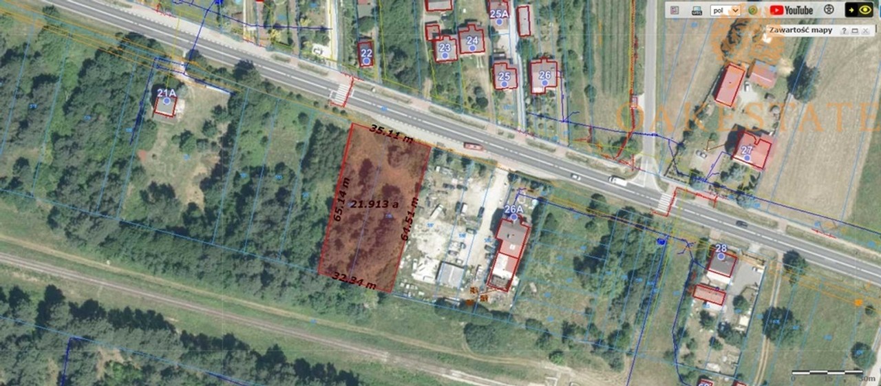 2200 m² pod dom i usługi | MPZP | Media - Widok 2