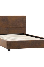 vidaXL Rama łóżka, brązowa, sztuczna skóra zamszowa, 90 x 200 cm 284780-2