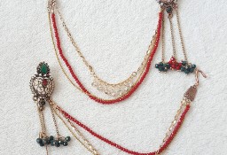 Nowe orientalne kolczyki ozdoby do włosów indyjska biżuteria retro