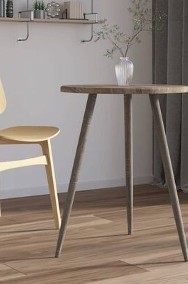 vidaXL Stolik bistro, szary, Ø60x76 cm, MDF i żelazo-2