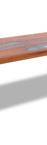 vidaXL Stolik kawowy z drewna tekowego i żywicy, 100x50 cm243467-4
