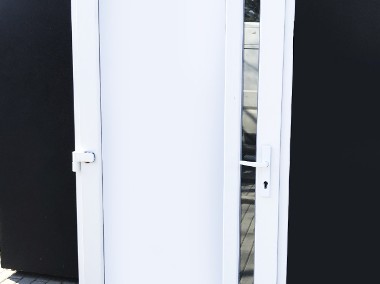nowe PCV drzwi 100x210 białe, długa szyba, wejściowe-1