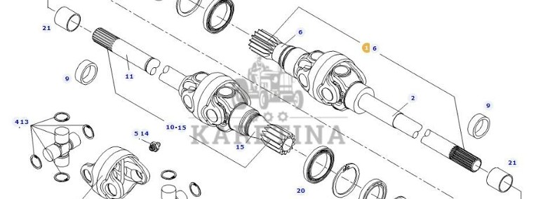 Fendt 927 930 933 936 - wałek półosi lewej dł. 708mm G926301020450-1