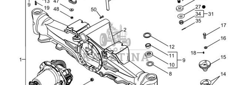 New Holland T6090 T6070 Zwrotnica rh 292564A2-1