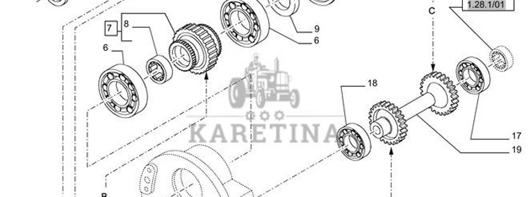 New Holland T6010 T6090 T6070 Koło zębate 82852363-1