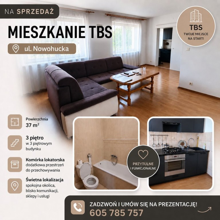TBS Nowohucka - POKÓJ + PIWNICA