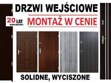 Drzwi ZEWNĘTRZNE WEJŚCIOWE do mieszkania w bloku drewniane i metalowe z MONTAŻEM-1