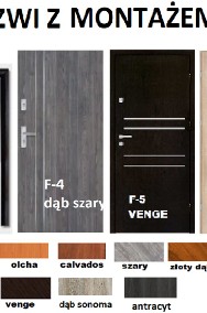Drzwi ZEWNĘTRZNE WEJŚCIOWE do mieszkania w bloku drewniane i metalowe z MONTAŻEM-2
