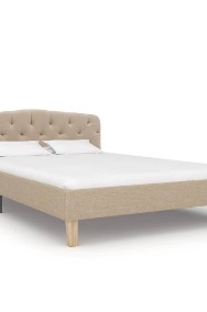 vidaXL Rama łóżka, tkanina, beżowa, 120 x 200 cm 284932-2