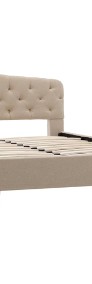 vidaXL Rama łóżka, tkanina, beżowa, 120 x 200 cm 284932-3