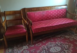 Meble Biedermeier - fotel i sofa z intarsją
