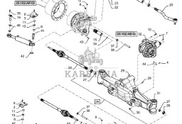 New Holland T6090 T6070 Silownik ukl kierown 36mm rod, 246mm stroke 84336641