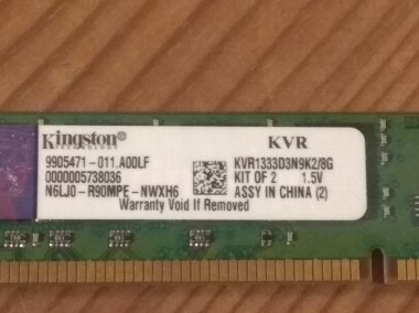 Pamięć RAM 8, GB DDR3 KVR1333D3N9K2/8G 2 sztuki-1