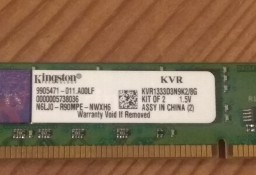 Pamięć RAM 8, GB DDR3 KVR1333D3N9K2/8G 2 sztuki