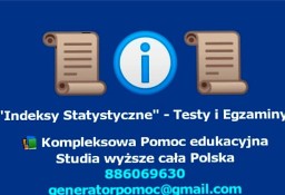 Indeksy statystyczne - Pakiet 4 Testów i Egzaminów. .