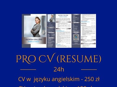 Pisanie profesjonalnych CV i listów motywacyjnych na zamówienie, 24h,tłumaczenia-1