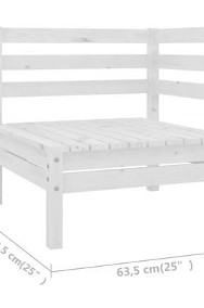 vidaXL 10-cz. zestaw wypoczynkowy do ogrodu, biały, drewno sosnowe-3