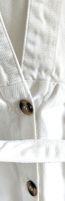 Biała jeansowa sukienka Boohoo 42 XL bawełna denim midi rozkloszowana-3