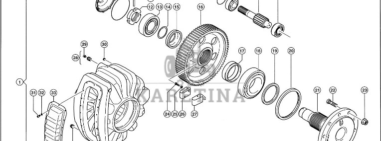 Claas Lexion 580 WAŁEK ZĘBNIKA 0007686850 (Napęd jezdny; zwolnica)-1