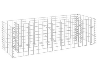 vidaXL Podwyższona donica gabionowa, galwanizowana stal, 90x30x30 cm-1