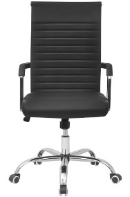 vidaXL Krzesło biurowe, sztuczna skóra, 55 x 63 cm, czarn 20124-2