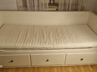 Łóżko podwójne drewniane Ikea Hemnes 160x200 biały-1