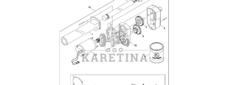 John Deere 960 - Śruba DC44787 (System owijania)-1