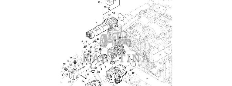John Deere 9470RX - Łącznik kolankowy R560363 (Układ hydrauliczny)-1