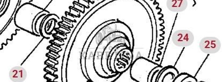 Massey Ferguson 3690 Koło Zębate Zębatka Zębnik CZĘŚCI 3387509M91 1610247M1-1