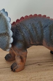 Duży Dinozaur Ryczy Triceratops Figurka Gumowa z Dźwiękiem-2