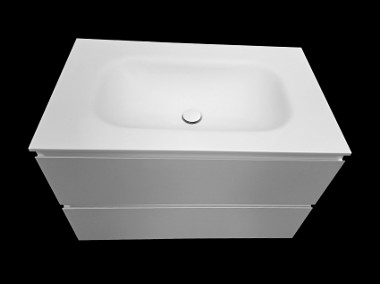 Szafka łazienkowa 80x50x50cm z umywalką termoformowaną z blatu kompozytowego-1