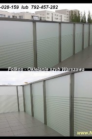 Folie na szklane balkony Warszawa-oklejanie balkonów folią -folie balkonowe-2