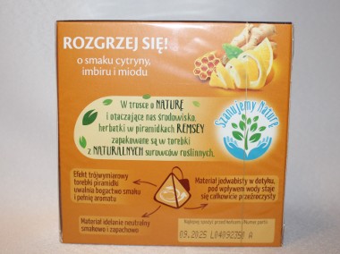 Herbata owocowa Remsey Rozgrzej się miód imbir cytryna 20 torebek-2