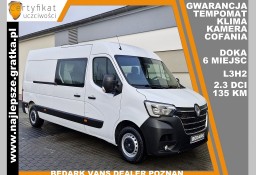Renault Master Gwarancja, L3H2, DOKA, BRYGADÓWKA, 6 miejsc, klima, tempomat