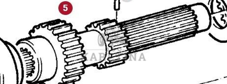Fendt Favorit 514 Wałek Zębaty CZĘŚCI 514100080022-1