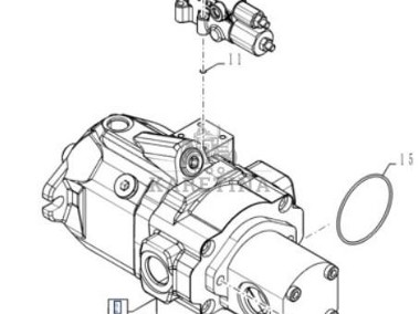 New Holland CR9080 Pompa tłokowa Hydrauliczna CNH 84441395 A10VO45DFR152LVSC 87360820 84441403-2