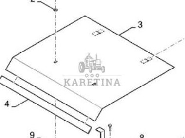 New Holland CR9080 Osłona Pokrywa Blacha Skrzyni Biegów CZĘŚCI 87032102-2