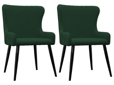 vidaXL Krzesła do jadalni, 2 szt., zielone, aksamit282526-1