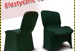 ELASTYCZNE Pokrowce na krzesła - ISO   i inne - BUTELKOWA ZIELEŃ   NOWE 