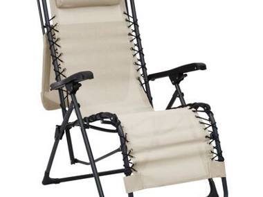 vidaXL Składane krzesło tarasowe, kremowe, tworzywo textilene-2