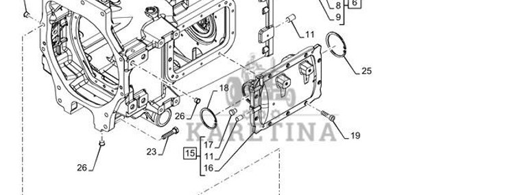 New Holland T6070 Korpus przekładni 48026301-1