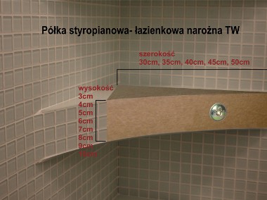 półka styropianowa łazienkowa narożna TW 35x35x5cm-1