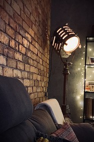 Lampa podłogowa loft duża reflektor filmowy PRL -2