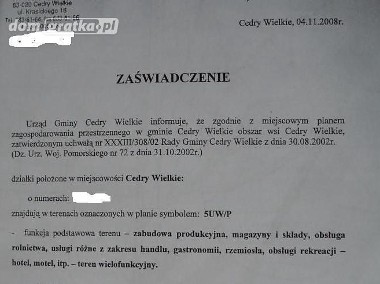 Działka przemysłowa Cedry Wielkie, ul. Gdańsk 20 KM.-1