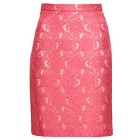 Spódnica ołówkowa H&M elegancka koronka róż neon 42 XL Conscious Colle