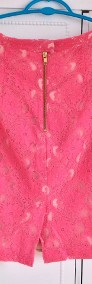 Spódnica ołówkowa H&M elegancka koronka róż neon 42 XL Conscious Colle-4