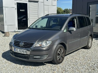 Volkswagen Touran I 1.9 TDi 105KM 2007r. sprawna klima, tempomat, 7os. hak, ważne opłaty-1